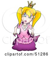 Clipart Illustration Of A Pretty Princess Version 7 by dero