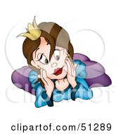 Clipart Illustration Of A Pretty Princess Version 4