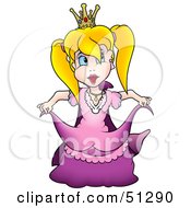 Clipart Illustration Of A Pretty Princess Version 8 by dero