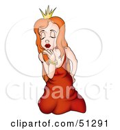 Clipart Illustration Of A Pretty Princess Version 11 by dero