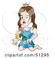 Clipart Illustration Of A Pretty Princess Version 10