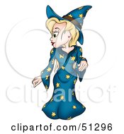 Royalty Free RF Clipart Illustration Of A Female Witch Version 1