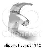 Royalty Free RF Clipart Illustration Of A Bathroom Sink Faucet