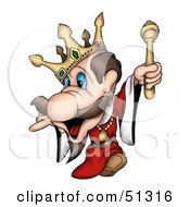 Clipart Illustration Of An Excited King