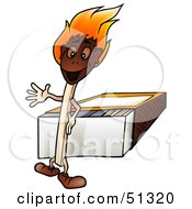 Royalty Free RF Clipart Illustration Of A Friendly Match By A Box by dero