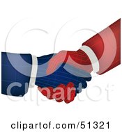 Royalty Free RF Clipart Illustration Of People Shaking Hands Version 2 by dero