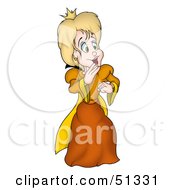 Clipart Illustration Of A Pretty Princess Version 13 by dero