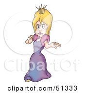 Clipart Illustration Of A Pretty Princess Version 2 by dero