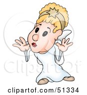 Clipart Illustration Of A Cute Little Angel Version 3 by dero