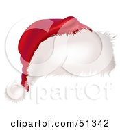 Royalty Free RF Clipart Illustration Of A Santa Hat Version 1