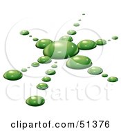 Royalty Free RF Clipart Illustration Of A Green Waterdrop Splat