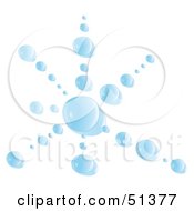 Royalty Free RF Clipart Illustration Of A Blue Water Drop Splat by dero