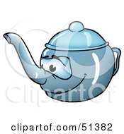 Friendly Blue Teapot
