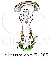 Royalty Free RF Clipart Illustration Of A Cute Mushroom Version 5 by dero