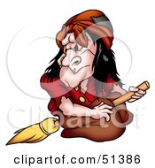 Royalty Free RF Clipart Illustration Of A Female Witch Version 4