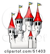 Royalty Free RF Clipart Illustration Of A Fantasy Castle Version 2 by dero