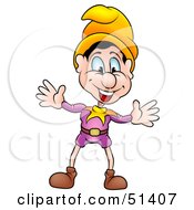 Clipart Illustration Of A Friendly Male Clown Version 3