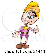 Clipart Illustration Of A Friendly Male Clown Version 2