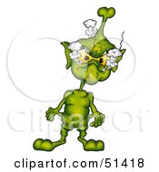 Royalty Free RF Clipart Illustration Of An Alien Creature Version 5