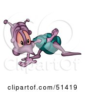 Royalty Free RF Clipart Illustration Of An Alien Creature Version 2