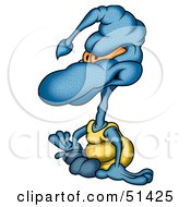 Royalty Free RF Clipart Illustration Of An Alien Creature Version 6