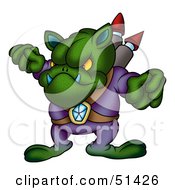 Royalty Free RF Clipart Illustration Of An Alien Creature Version 1