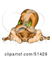 Royalty Free RF Clipart Illustration Of An Alien Creature Version 7