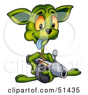 Royalty Free RF Clipart Illustration Of An Alien Creature Version 9