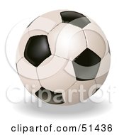 Royalty Free RF Clipart Illustration Of A Soccer Ball Resting On The Ground