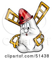 Royalty Free RF Clipart Illustration Of A Cute Windmill Character Version 1 by dero