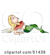 Royalty Free RF Clipart Illustration Of A Female Mermaid Version 2