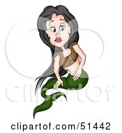 Royalty Free RF Clipart Illustration Of A Female Mermaid Version 3 by dero