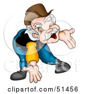 Royalty Free RF Clipart Illustration Of A Senior Man Bowing by dero