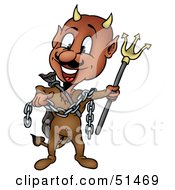 Royalty Free RF Clipart Illustration Of A Bad Devil Version 1