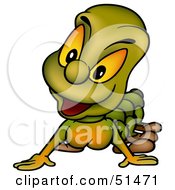 Poster, Art Print Of Curious Green Caterpillar