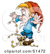Royalty Free RF Clipart Illustration Of A Little Male Gnome Version 3