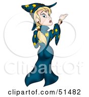 Royalty Free RF Clipart Illustration Of A Female Witch Version 2