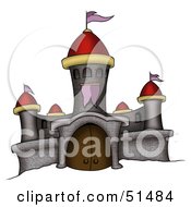 Royalty Free RF Clipart Illustration Of A Fantasy Castle Version 1