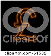 Royalty Free RF Clipart Illustration Of A Hot Pound Symbol by stockillustrations