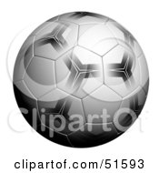 Poster, Art Print Of Patterned Soccer Ball On White