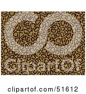 Royalty Free RF Clipart Illustration Of A Background Of Leopard Print by stockillustrations