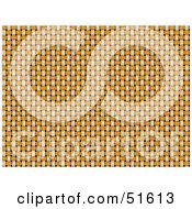 Royalty Free RF Clipart Illustration Of A Background Of Orange Weaved Fabric by stockillustrations