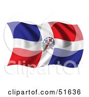 Wavy Dominican Republic Flag - Version 2