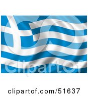 Poster, Art Print Of Wavy Greece Flag