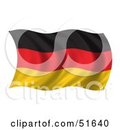 Poster, Art Print Of Wavy Germany Flag - Version 1