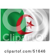Poster, Art Print Of Wavy Algeria Flag