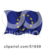 Poster, Art Print Of Wavy Europe Flag