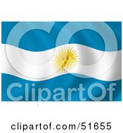 Wavy Argentina Flag - Version 4