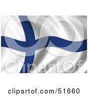 Poster, Art Print Of Wavy Finland Flag - Version 1