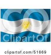 Wavy Argentina Flag - Version 1